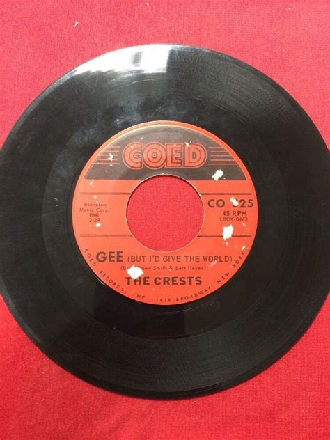 45 The Crests On Coed Records Step By Step Gee Ebay