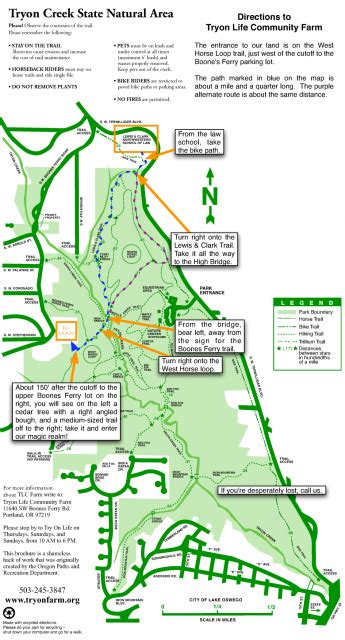 Walking Map Through Tryon Park Tryon Life Community Farm