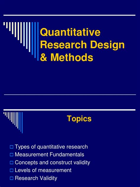 Three formative research methods were used to study the filipino communities: Quantitative Research Design and Methods | Level Of ...