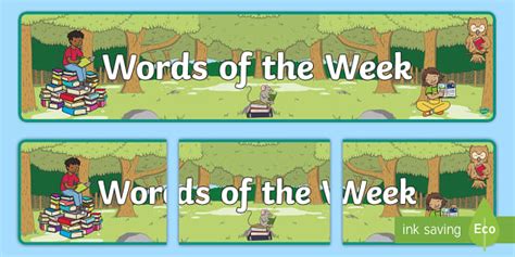 Free 👉 Words Of The Week Display Banner Twinkl