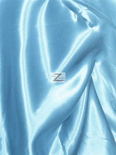 Solid Shiny Bridal Satin Fabric Blue By The Yard Etsy
