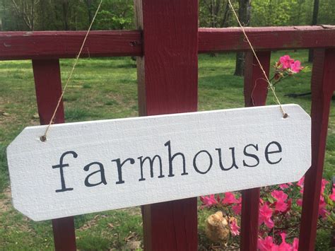 Rustic Farmhouse Wood Sign Country Farm White Black