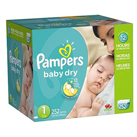 Pampers Baby Dry Disposable Diapers Size 1 252 Count Economy Pack