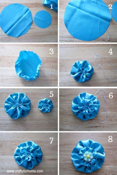 4 Easy Ways To Make Fabric Flowers Handmade Flowers Fabric Making