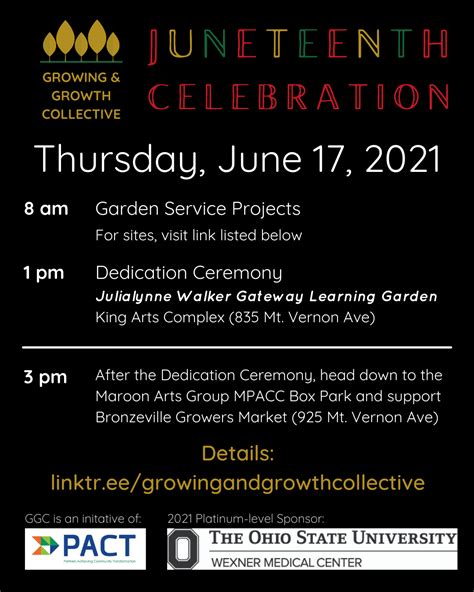 Juneteenth Celebration Growing Growth Collective King Arts Complex