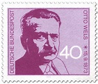 Otto Wels (Politiker), german stamp 1973
