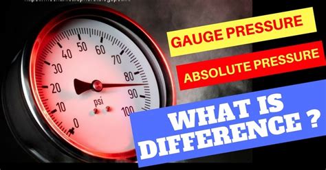 Mechanical Minds Difference Between Gauge Pressure And Absolute