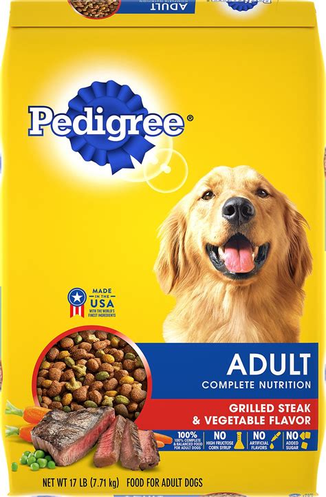 They can be put on wet and dry dog food meals straight from the pouch, or rehydrated with warm water. Pedigree Adult Complete Nutrition Grilled Steak ...