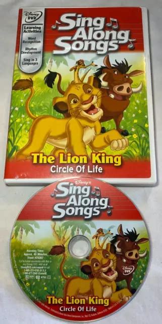 Disneys Sing Along Songs The Lion King Circle Of Life Dvd 2003