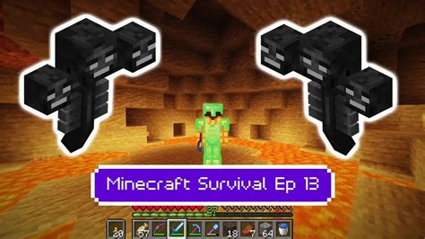 Minecraft Survival Ep 13 Fighting 2 Withers At Once Youtube