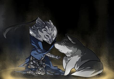 Artorias And Sif By Kittycouch On Deviantart