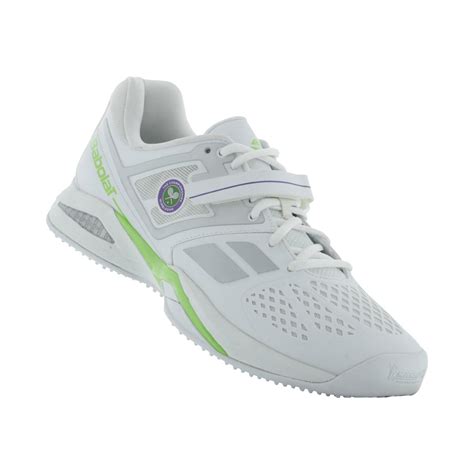 Besides good quality brands, you'll also find plenty of discounts when you shop for table tennis shoes during big sales. Babolat Mens Propulse 5 BPM Wimbledon Grass Court Tennis Shoes - White/Green - Tennisnuts.com