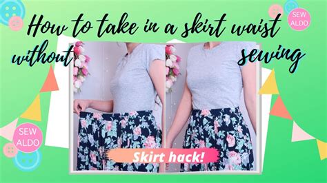 Diy How To Take In A Skirt Waist Without Sewing Skirt Hack Every Girl