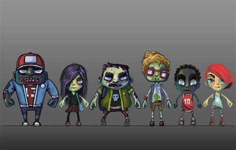 Artstation Zombie Kid Character Designs