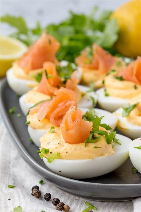 Take a shortcut to flavor b. Try Our Low-Carb Smoked Salmon Deviled Eggs | Recipe ...
