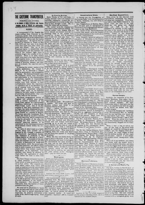 Cheyenne Transporter Darlington Indian Terr Vol 2 No 17 Ed 1 Monday April 25 1881