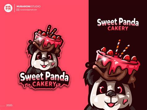 The Logo For Sweet Panda Bakery Is Designed In Cartoon Style And Has An