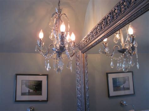 The Bathroom Is A Perfect Place For A Small Chandelier Small