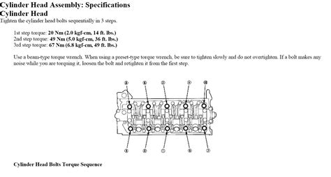 I Need To Know The Torque Specs For Cyl Head Bolts On A 17l Sohc Vtec