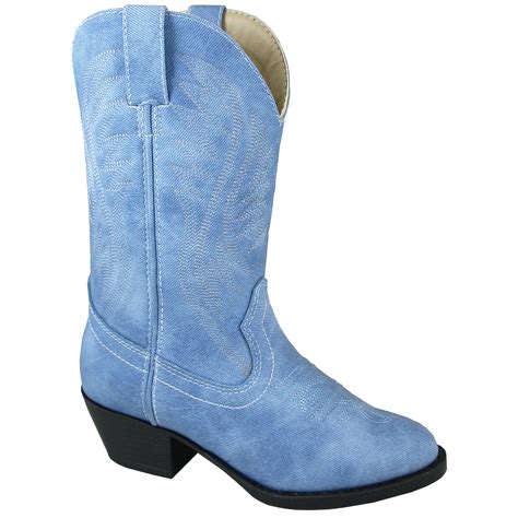 Smoky Mountain Boots Girls Mesquite Ii Denim Blue Cowboy Boot