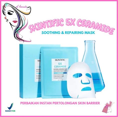 Skintific 5x Ceramide Soothing Sheet Mask Lazada Indonesia