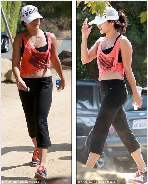 Vanessa Hudgens Flashes Bejewelled Midriff In Knotted Tank As Sports