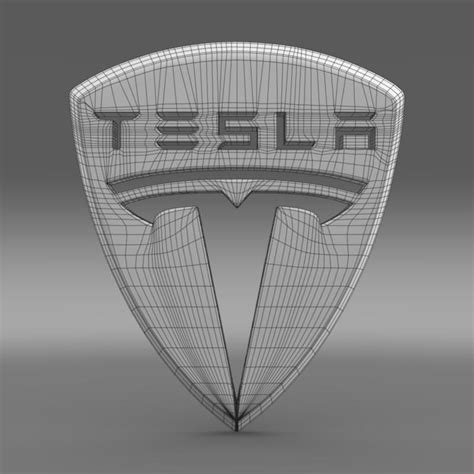 Tesla Logo 3d Model Max Obj 3ds Fbx C4d Lwo Lw Lws