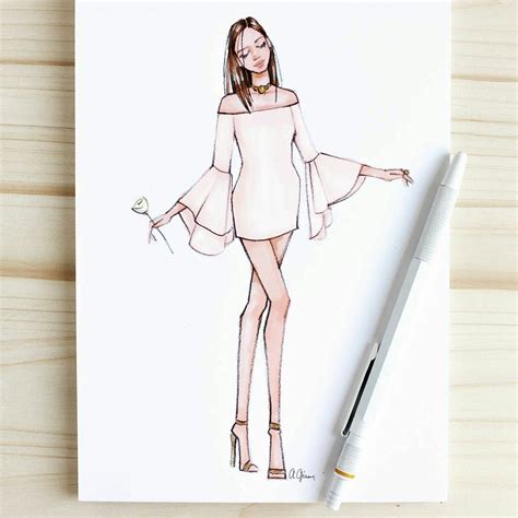 Shes Back Rewritingediting Fashion Design Sketches Illustration
