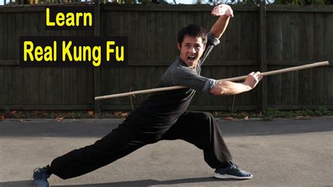 Shaolin Kung Fu Wushu Fundamental Bo Staff Form For Beginners Tutorial