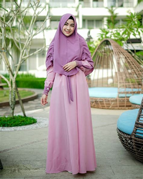 Gamis Simple Kebaya Muslim Hijab Dress Maxi Dress Hijab Fashion Wife Womens Fashion Abaya