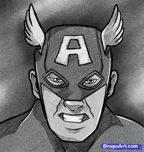 How To Draw Captain America Easy Step By Step Marvel Characters Draw