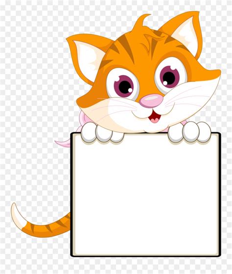 Kitty Cat Clip Art Cat Borders And Frames Png Download 638979