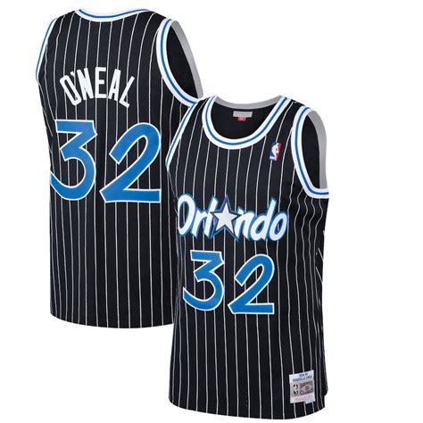 Mens Mitchell And Ness Shaquille Oneal Black Orlando Magic 1994 95