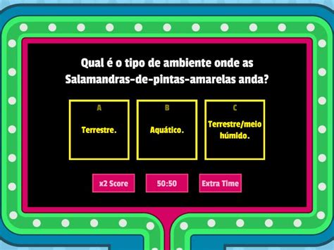 Salamandra De Pintas Amarelas Gameshow Quiz