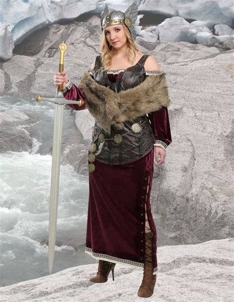Fancy Dresses Womens Viking Warrior Princess Barbarian Saxon Fancy