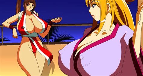 Rule 34 2girls Diva Mizuki Fatal Fury Female Female Focus Female Only Gravion Huge Breasts