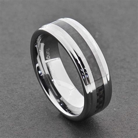 From black wedding bands to manly bands, we carry the styles you love at the prices you want. Tungsten Carbide Ring Comfort Fit Wedding Band Men Silver ...