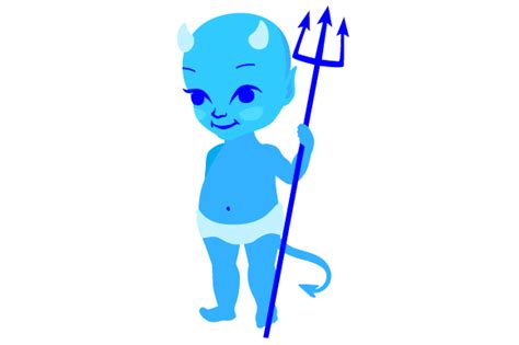 Baby Blue Devil Svg Cut File By Creative Fabrica Crafts · Creative Fabrica