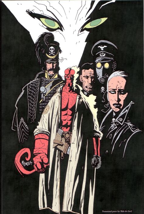 Mike Mignola Hellboy Pin Up Hand Colored Print In The Comicart2003s