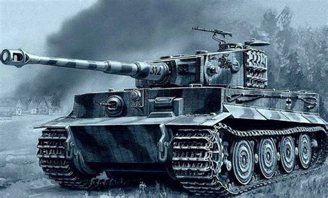 German Tiger Tanks Art Kampfpanzer Gepanzerte Fahrzeuge Panzerkampfwagen
