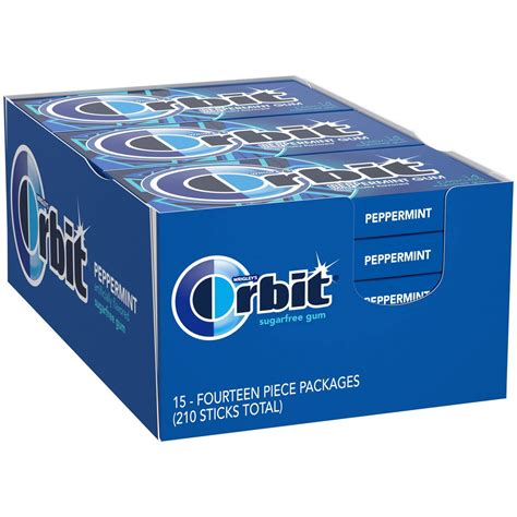 Orbit Peppermint Sugar Free Gum 14 Count 15 Pack