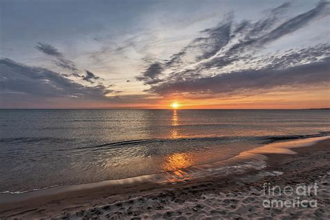 Spring Sunset On Lake Michigan Photograph By Sue Smith Fine Art America