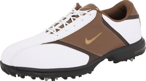 Nike Golf Mens Leather Golf Shoe In Brown For Men Whitebronzebrown