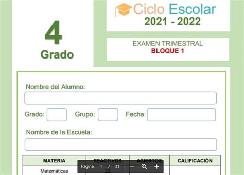 Examen Trimestral Bloque Sexto Grado Ciclo Escolar Reverasite My Xxx