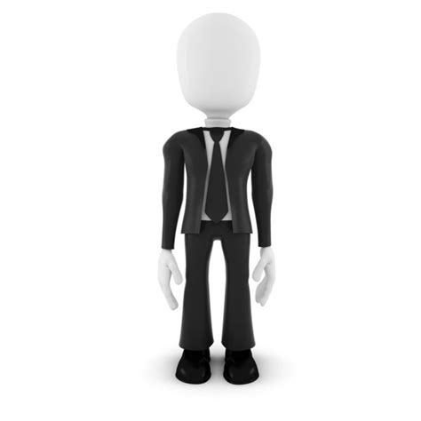 3d Man Businessman With A Big Eye As Head On White Background Stock