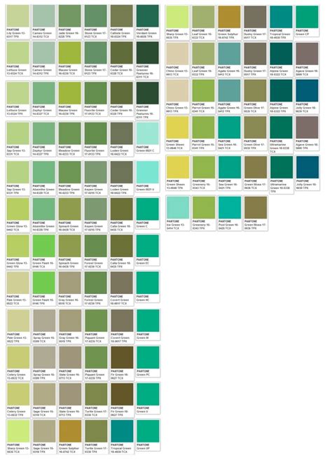 Greens In 2020 Pantone Green Pantone Color Chart Pantone Colour