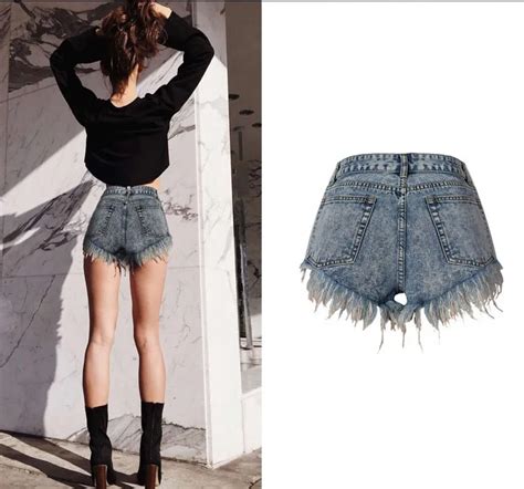 W0850 Womens Jeans Denim Shorts Pants 2016 Summer Fashion Pure Cotton Sexy Super Shorts Ladies