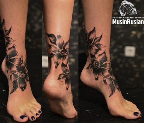 Floral Foot Tattoo
