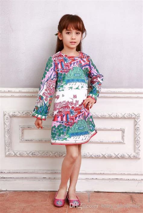 2017 Wl Monsoon Dresses Kids Printed 2016 Autumn New Fashion Elegant A