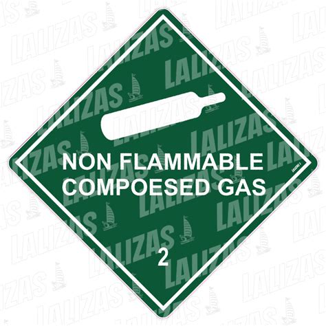 Class 2 Non Flamable Compressed Gas Hazard Warning 2295LL Thumb Image 0